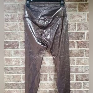 Lululemon sz 12 align high rise crop Metallic Brown Leggings